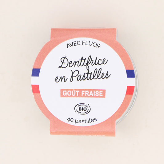 Dentifrice solide Fraise 40 pastilles - Louise Émoi