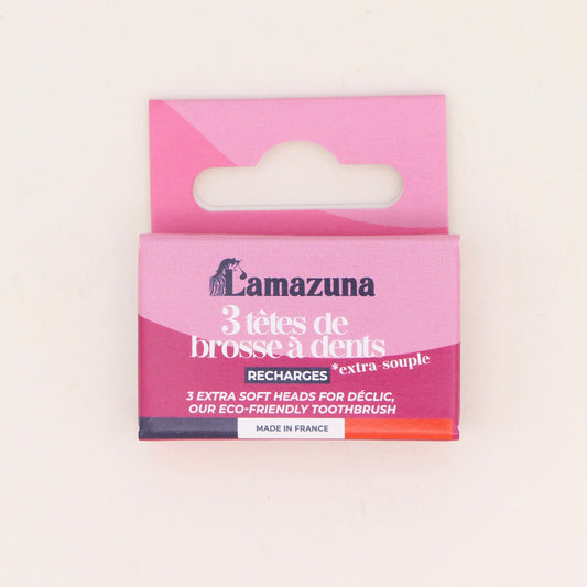 Recharge 3 têtes de brosse à dents Extra Souple - Lamazuna