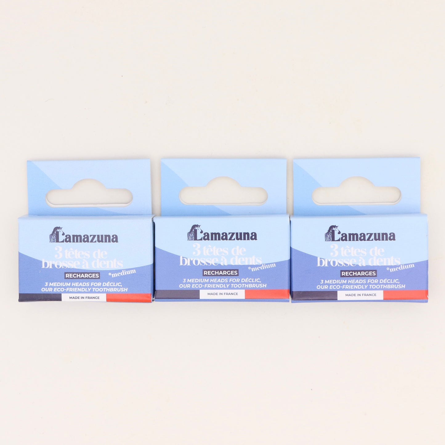 Recharge 3 têtes de brosse à dents Medium - lot de 3 - Lamazuna