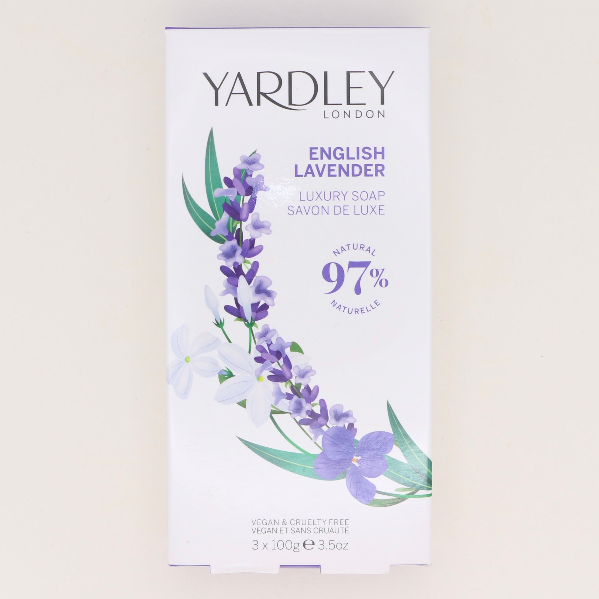 Lot de 3 savons solides Lavande 300g - Yardley