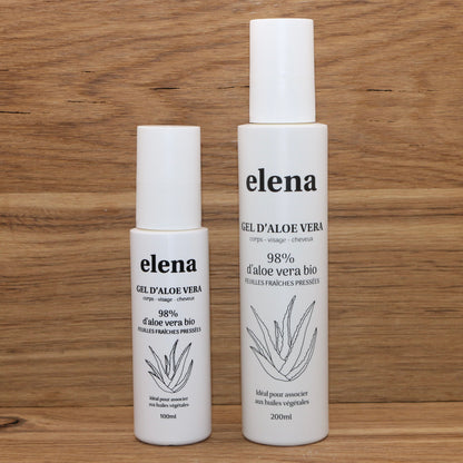 Gel d'Aloé Vera 100ml et 200ml - Elena 