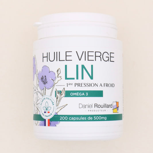 Capsule Huile vierge Lin 200 unités - Daniel Rouillard