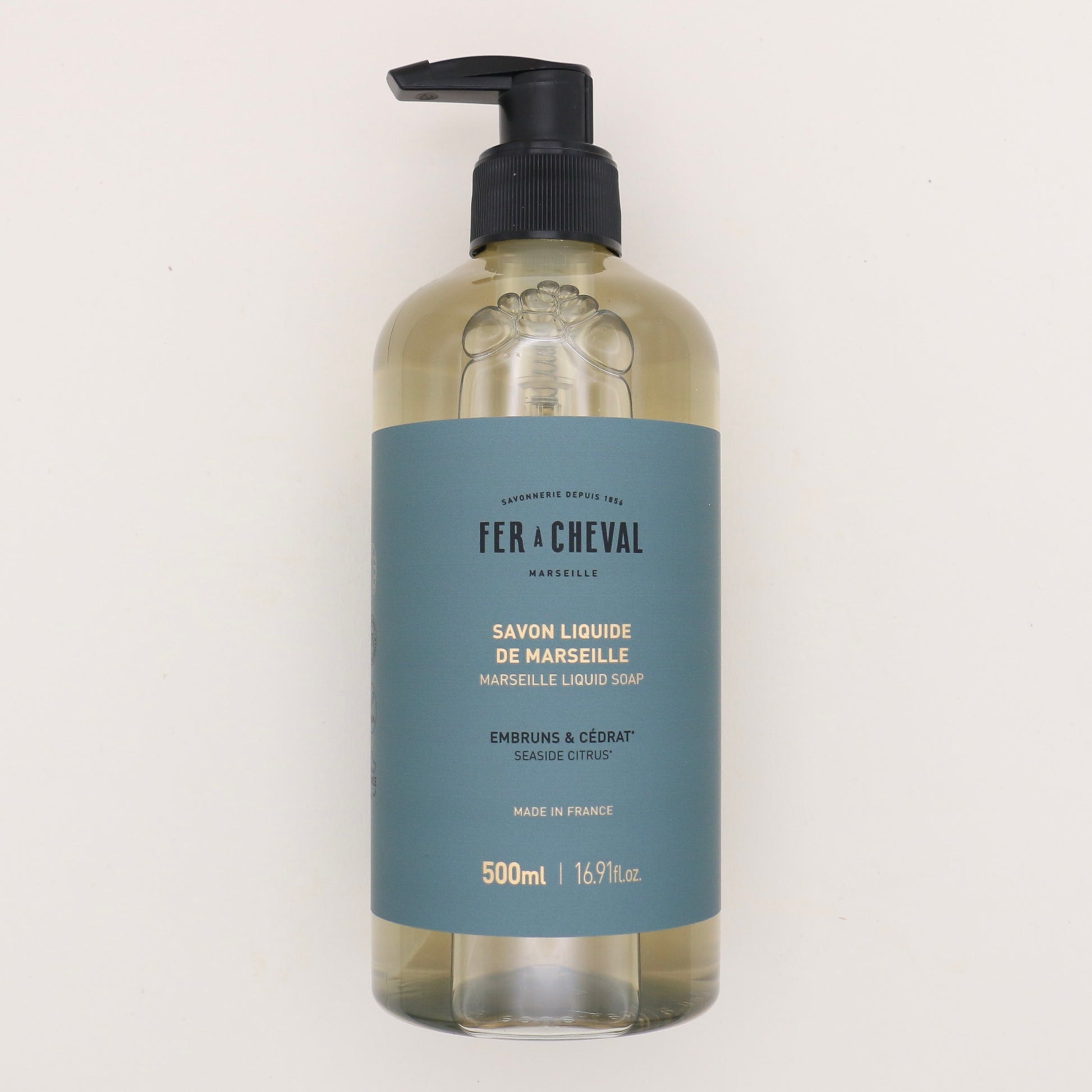 Savon liquide de Marseille Embruns & Cédrat 500ml - Fer à Cheval