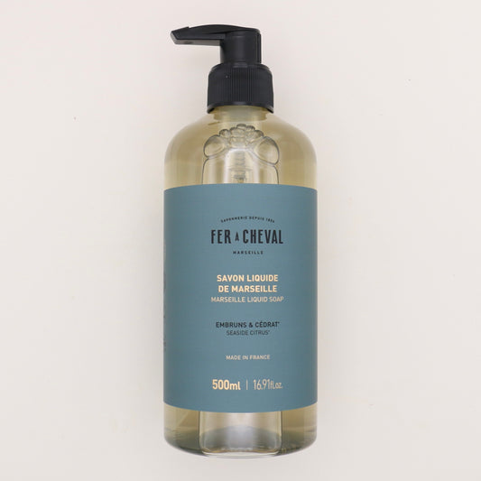 Savon liquide de Marseille Embruns & Cédrat 500ml - Fer à Cheval