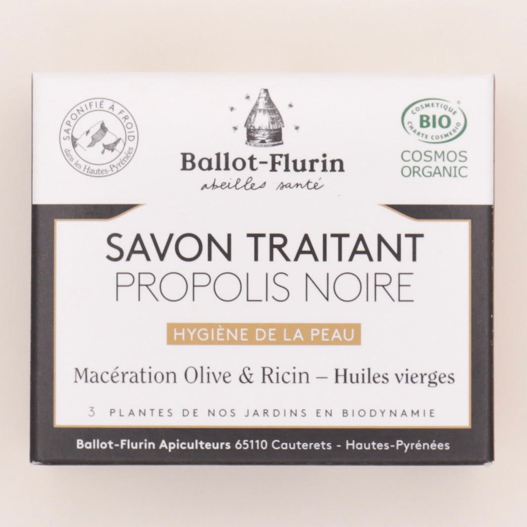 Savon Traitant Propolis Noire 100g - Ballot-Flurin