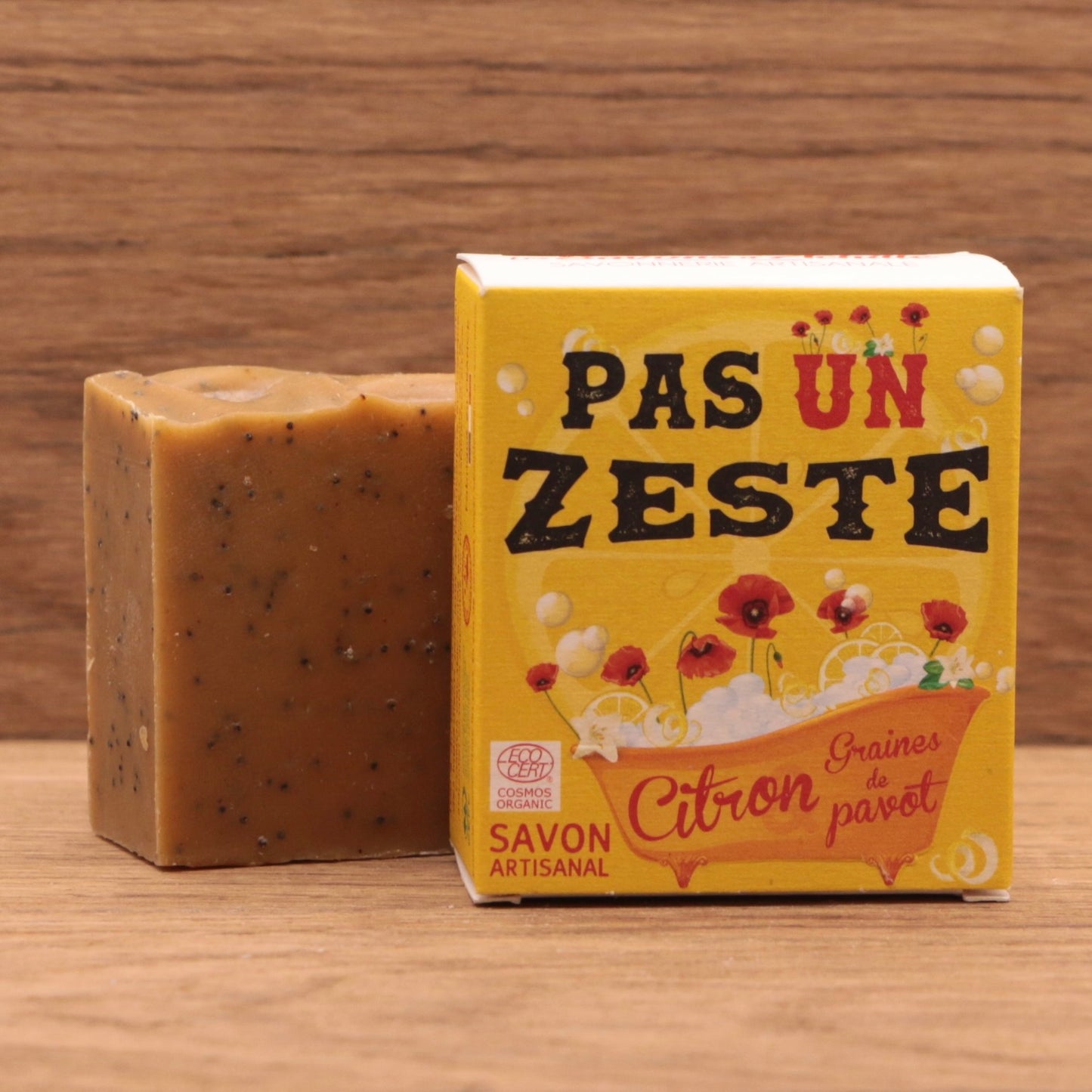 Savon exfoliant surgras Citron & Graines de Pavot 100g - Les Savons d’Achille