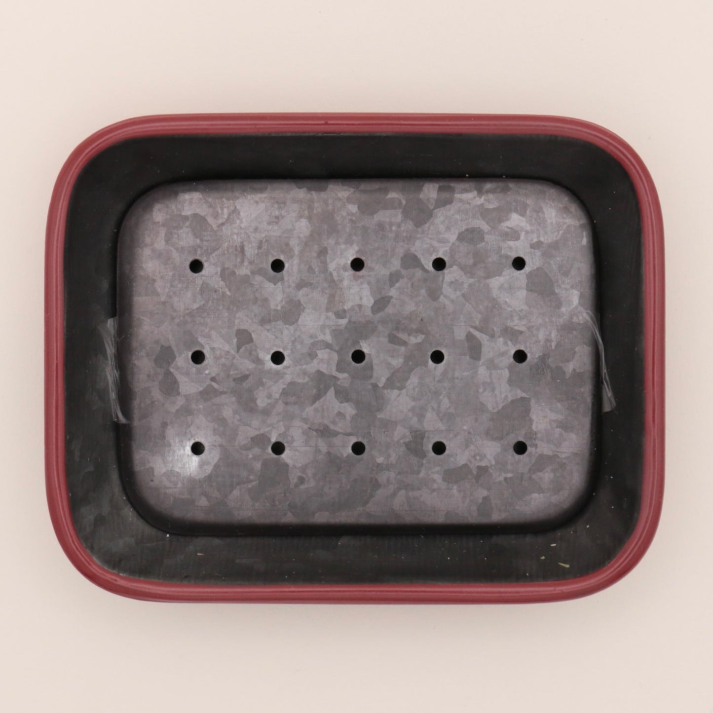 Porte-savon rouge et noir inoxydable - Tadé