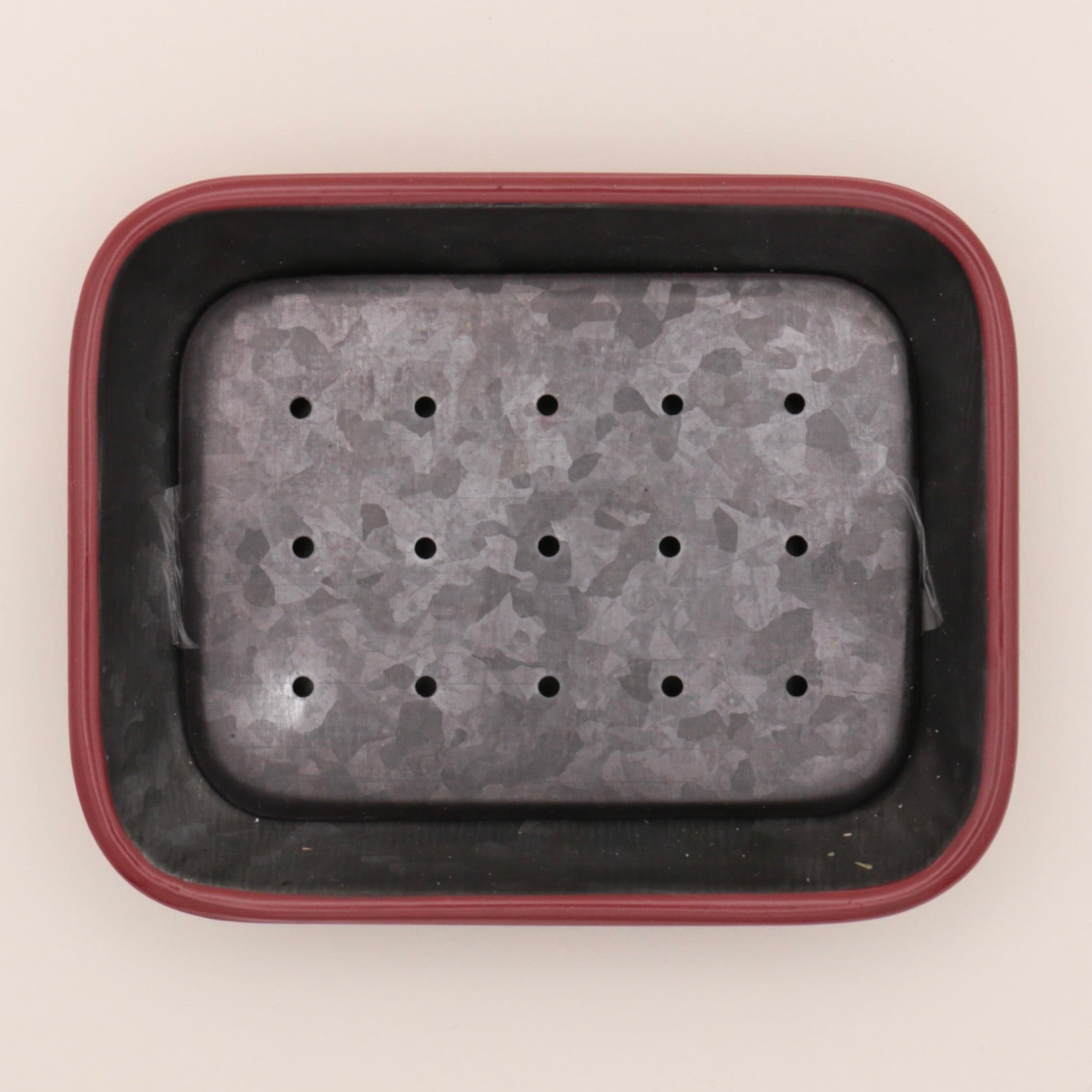 Porte-savon rouge et noir inoxydable - Tadé