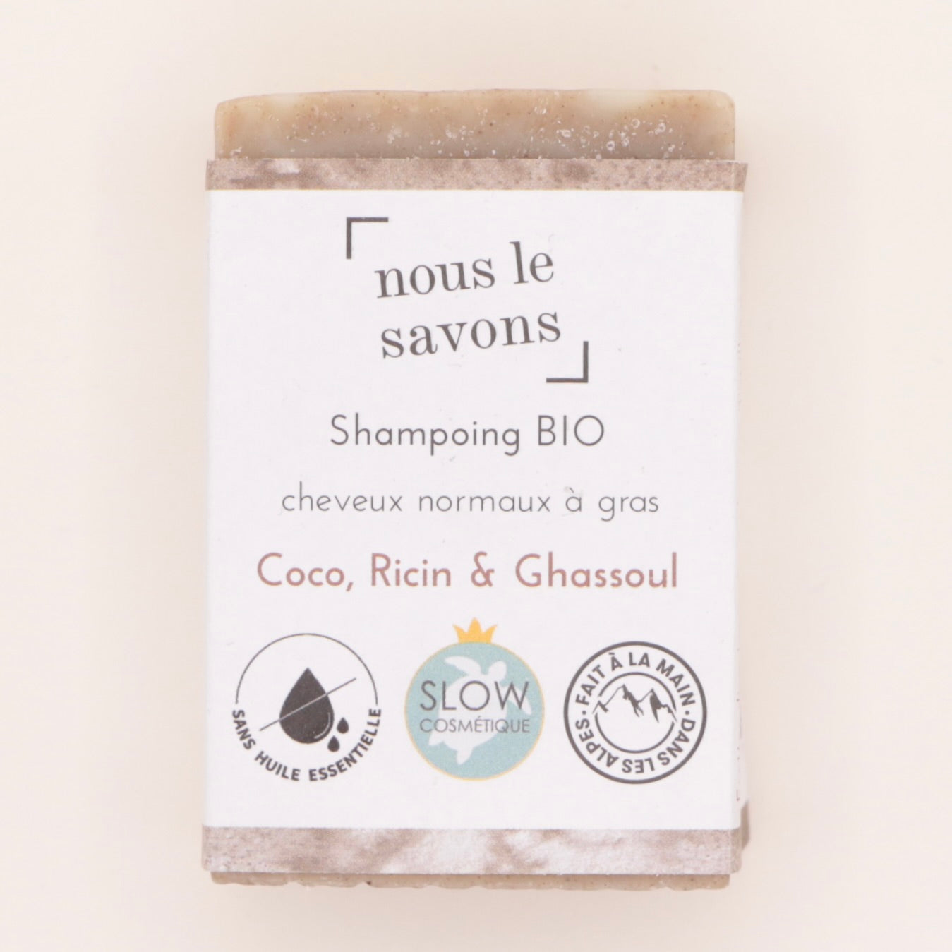 Shampoing Coco, Ricin & Ghassoul 100g - Nous Le Savons