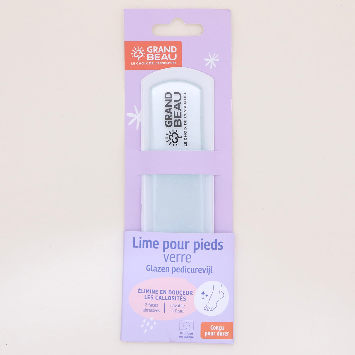 Lime de pédicure en verre - Grand Beau